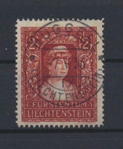 Liechtenstein 140 Fürstin Elsa sauber rund gestempelt Ausgabe 1933 Kat-W. 300,00
