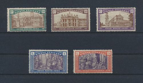 Italien 206-211 Heiliges Jahr Ausgabe 1924 die 30er ohne Wertung 51,00 € für