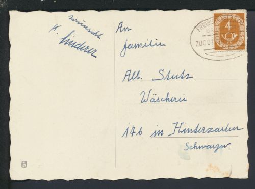 Bahnpost Ansichtskarte Baden-Württemberg Freiburg Elzach Zug 1620 Hinterzarten