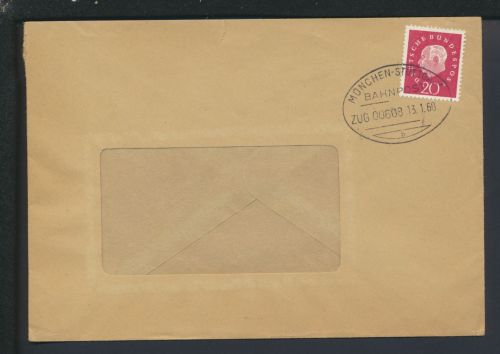 Bahnpost Brief Bayern München Stutgart Zug 603