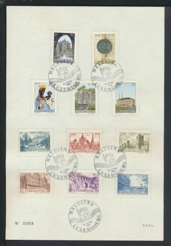 Luxemburg 667-677 Luxus nummer. Gedenkblatt 1000 Jahre Stadt Philatelie MELUSINA
