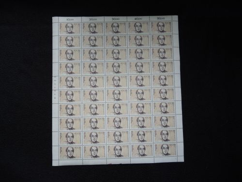Berlin 846 Ernst Reuter Politiker kpl. Luxus Bogen postfrisch Farbkeile 120,00++