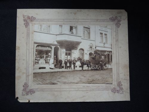 Essen Original altes Foto Postargentur Häuserfront Sämtliche Schirm Reparaturen