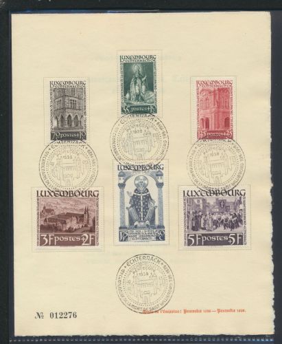 Luxemburg inter. Lot uralt Briefe +Sonderheft 309-314 Willibrord + Charlotte u.a