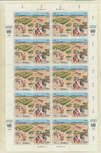 Österreich 56-59 Bogen Kleinbogen Luxus postfrisch MNH UNO Vereinte Nationen