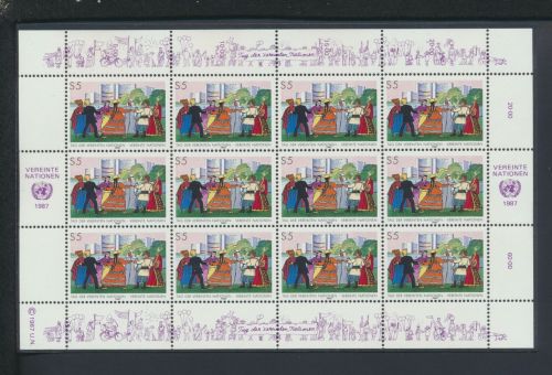Österreich 75-76 Bogen Kleinbogen Luxus postfrisch MNH UNO Vereinte Nationen