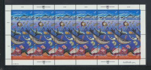 Österreich 127-128 Bogen Kleinbogen Tiere Fische Meere Luxus postfrisch UNO