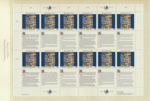 Österreich 139-140 Menschenrechte Bogen Kleinbogen Luxus postfrisch MNH UNO