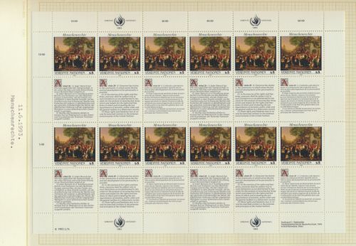 Österreich 150-151 Menschenrechte Bogen Kleinbogen Luxus postfrisch MNH UNO