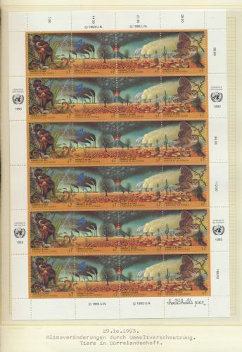 Österreich 156-159 Klima Umweltverschmutzung Bogen Kleinbogen Luxus postfrisch