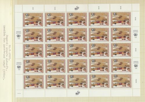 UNO Österreich 184-185 Jugend Bogen Kleinbogen Luxus postfrisch MNH UNO Wien