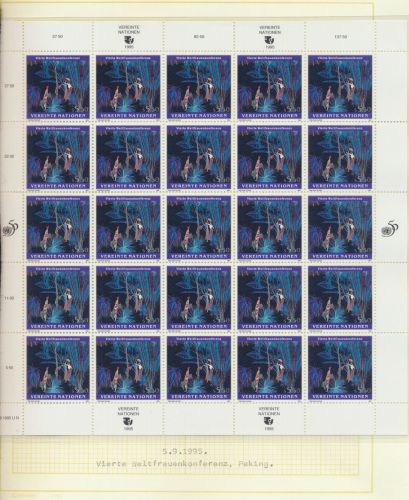 UNO Österreich 188-189 Weltfrauenkonferenz Bogen Kleinbogen Luxus postfrisch MNH