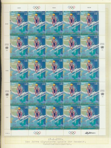 UNO Österreich 214-215 Olympia Sport Bogen Kleinbogen Luxus postfrisch MNH