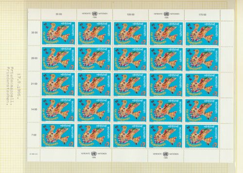 UNO Österreich 216-217 Frieden Bogen Kleinbogen Luxus postfrisch MNH