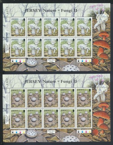 Großbritannien Jersey Kleinbogen Satz 1200-1205 Pilze