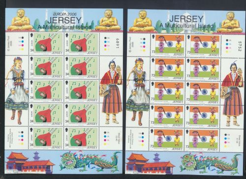 Großbritannien Jersey Kleinbogen Satz 1220-23 Kultur Vielfalt Europa Integration
