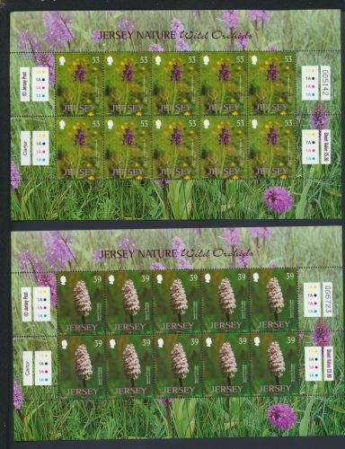 Großbritannien Jersey Kleinbogen Satz 1080-1085 Orchideen Blumen Planzen Flora