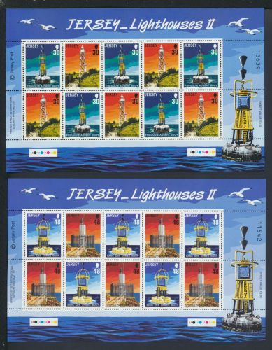 Großbritannien Jersey Kleinbogen Satz 1074-1079 Leuchttürme Leuchtfeuer