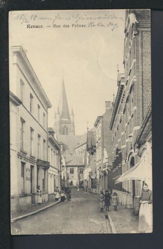 Ansichtskarte Belgien Renaix Rue des Pretres Feldpost Reichenbach Sachsen