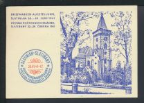Böhmen und Mähren Brief Karte Philatelie SST Briefmarkenausstellung Slatinian