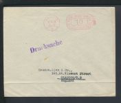 Besetzung Auslands Drucksache Brief Danzig Absenderfreistempel Glasgow Schottland