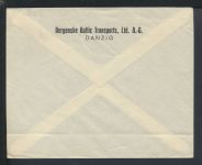 Besetzung Auslands Drucksache Brief Danzig Absenderfreistempel Glasgow Schottland