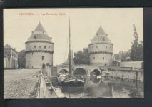 Ansichtskarte Belgien Courtrai Les Tours du Broel Feldpost Stuttgart Brücke