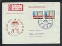 DDR R-Brief MEF im Paar plus Sonder R-Zettel Borna Sachsen Thierbach SST