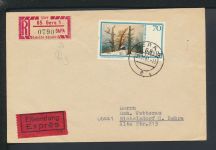 R-Brief Express DDR Sonder R-Zettel Gera Thüringen Richelsdorf Bebra Hessen