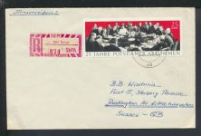 DDR Brief Sonder R-Zettel Erfurt Thüringen 25 Jahre Potsdamer Abk. Rustington