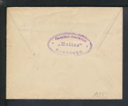 Stadtpost Privatpost Brief Hannover Stammtischgesellschaft Hellas 1900