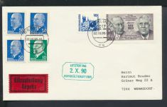Brief Express Bund Berlin Letzter Tag Kursgültigkeit DDR Wermsdorf Sachsen