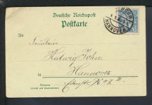 Stadtpost Privatpost Ansichtskarte Merkur Hannover Neujahr