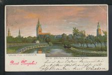 Stadtpost Privatpost Ansichtskarte Merkur Hannover Neujahr