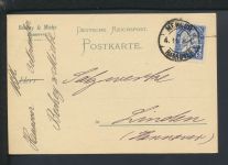 Karte Stadtpost Privatpost Merkur Hannover Linden 1896