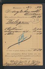 Karte Stadtpost Privatpost Merkur Hannover Linden 1899