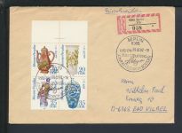 R-Brief DDR Zusammendrucke SST 300 Geb. J.F-Böttger Berlin Bad Vilbel Hessen