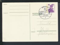 Ganzsache Frage Antwortkarte Berlin SST Ausstellung junger Philatelisten 1974
