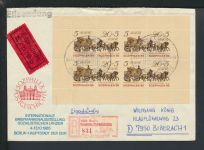 R-Brief Express DDR Sonder R-Zettel Zusammendruck Berlin Philatelie Sozphilex