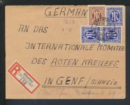 Landpost R-Brief Bizone AM-Post Offenthal über Offenbach Hessen Genf Schweiz
