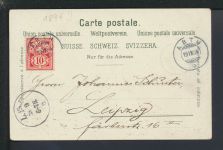 Litho Ansichtskarte Schweiz Arth Kirche Hotel Adler Kräbelwand Leipzig Sachsen