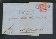 Brief Altdeutschland Norddeutscher Bund R2 Wickrathberg NRW Mönchengladbach 1868
