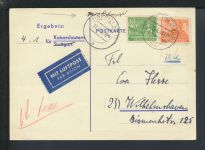 Sport Fussball Bund inter. Anlasskarte Luftpost Berlin Olympiastadion