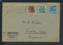 SBZ Sowjetische Besatzungszone Brief Berlin Longville Großbritannien