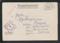 Kriegsgefangenenpost Stalag III B Fürstenberg Oder n Belgrad Serbien 1942