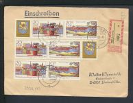 Zusammendruck DDR R-Brief Leipzig Sachsen Buchen Odenwald Baden-Württemberg