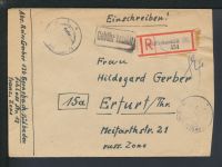 Barfrankierung Franz. Zone Baden R-Brief 84 Pfg. Gernsbach Baden-Württemberg