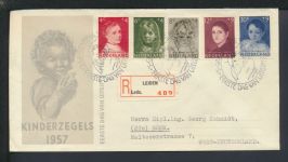 Niederlande 707-711 Voor het Kind Leiden SST Kinderzegels 1957 Kinder Bonn NRW