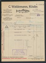 Köslin Pommern Kr. Köslin Koszalin Ostgebiete illustr. Rechnung C. Waldemann