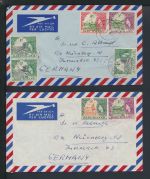 Flugpost Airmail Brief Afrika Basutoland Lesotho Nürnberg Bayern Lot von 2 Stück